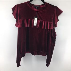 - Romeo & Juliet Burgundy Velvet Top NWT Retails for $108.00